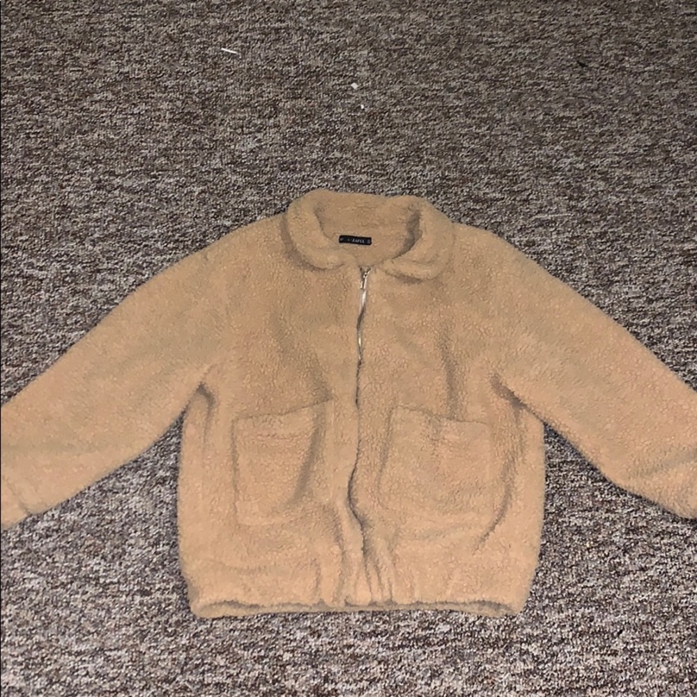 Tan teddy jacket size size L